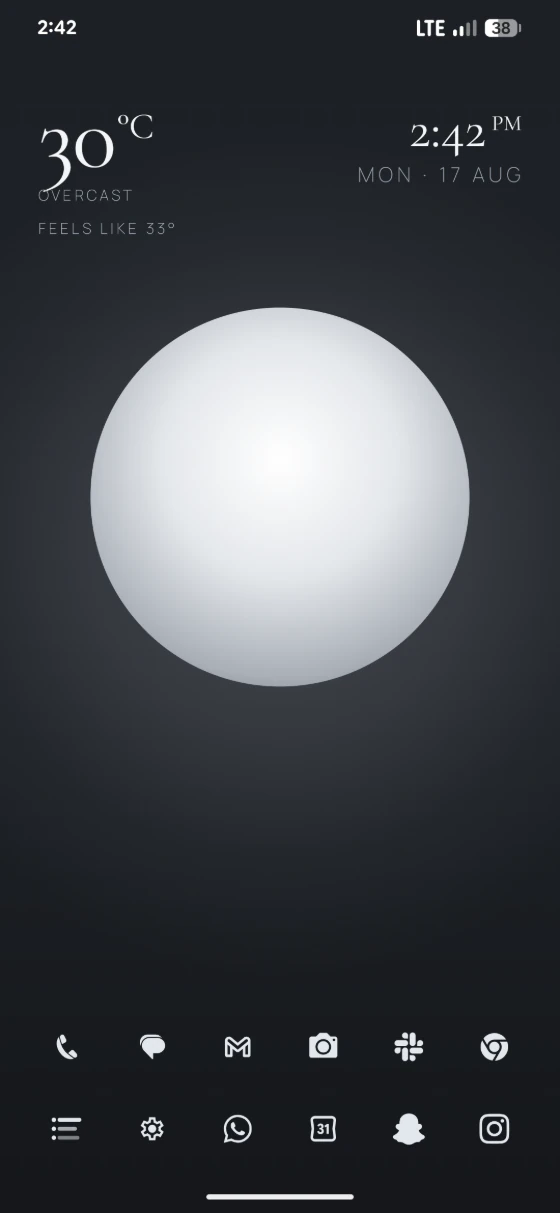 Axo Launcher — the orb in the dark scheme